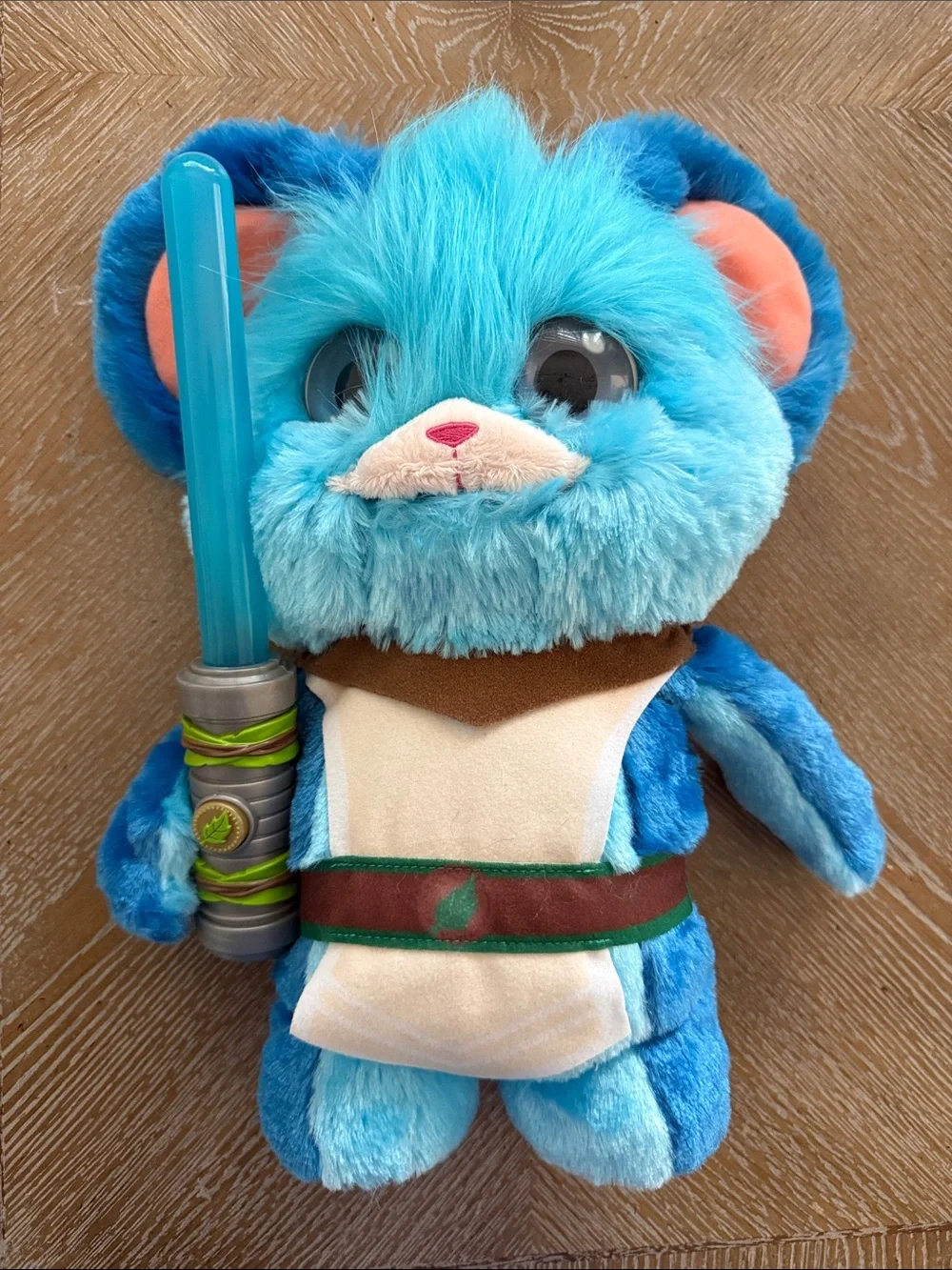 Hasbro Star Wars Blue Jedi Plush Stuffed Animal Light-Up Lightsaber Toy
